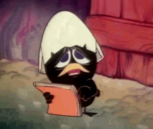 Gif animé Caliméro lit